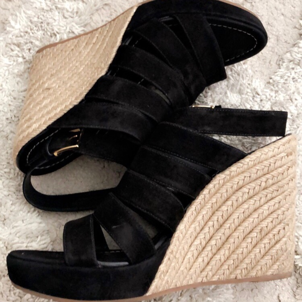 Tory Burch Bailey multi strap wedge sandals